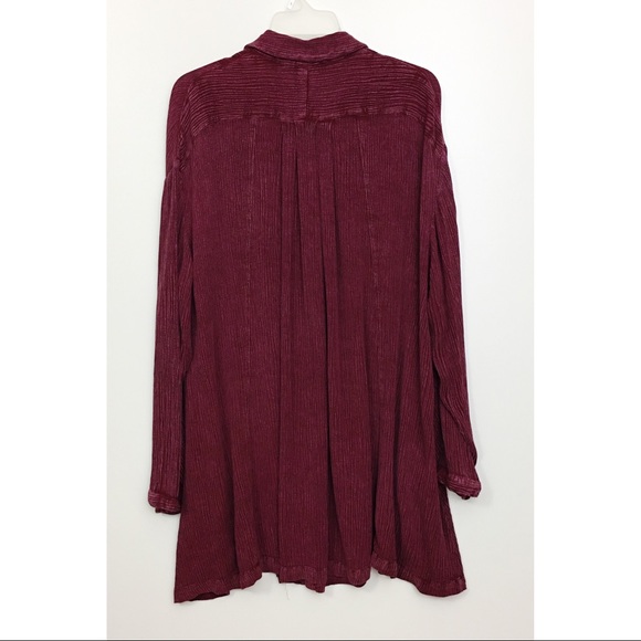 Free People Spin Me Shirt Dress Oversized Tunic - Picture 6 of 8